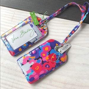 2 VERA BRADLEY ID LUGGAGE BAG TAGS IMPRESSIONISTA